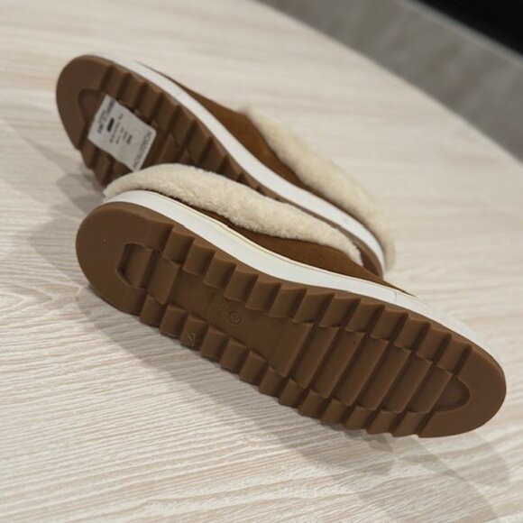 BLONDO "Suri" Suede Fur-lined Waterproof Slip-on Shoe/Slipper - Picture 5 of 9